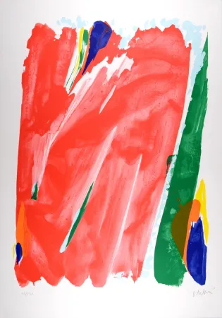 リトグラフ Debré - Le Rideau rouge (Centenary of the Olympic Games in Barcelona), 1992.