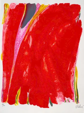 リトグラフ Debré - Le Rideau rouge (Satie) 