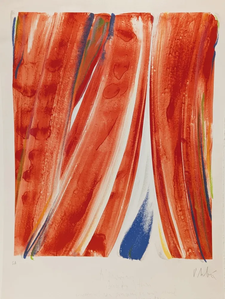 リトグラフ Debré - Le Rideau rouge (Séguier) 