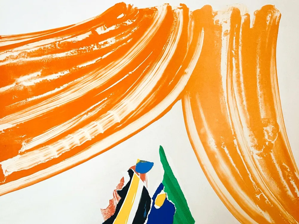 リトグラフ Debré - Rideau rouge 