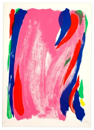 リトグラフ Debré - Rose du Salon de Mai