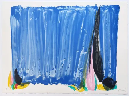 リトグラフ Debré - Signe-Paysage Loire 