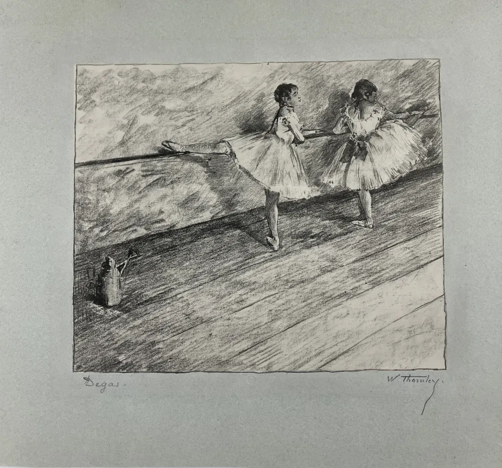 リトグラフ Degas - A la barre. 1888-1889. 