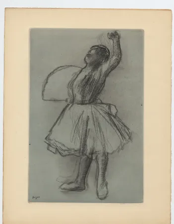 エッチングと　アクチアント Degas - Danseuse (étude, vers 1890)