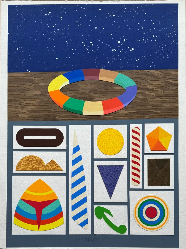 シルクスクリーン Del Pezzo - Astrazione III