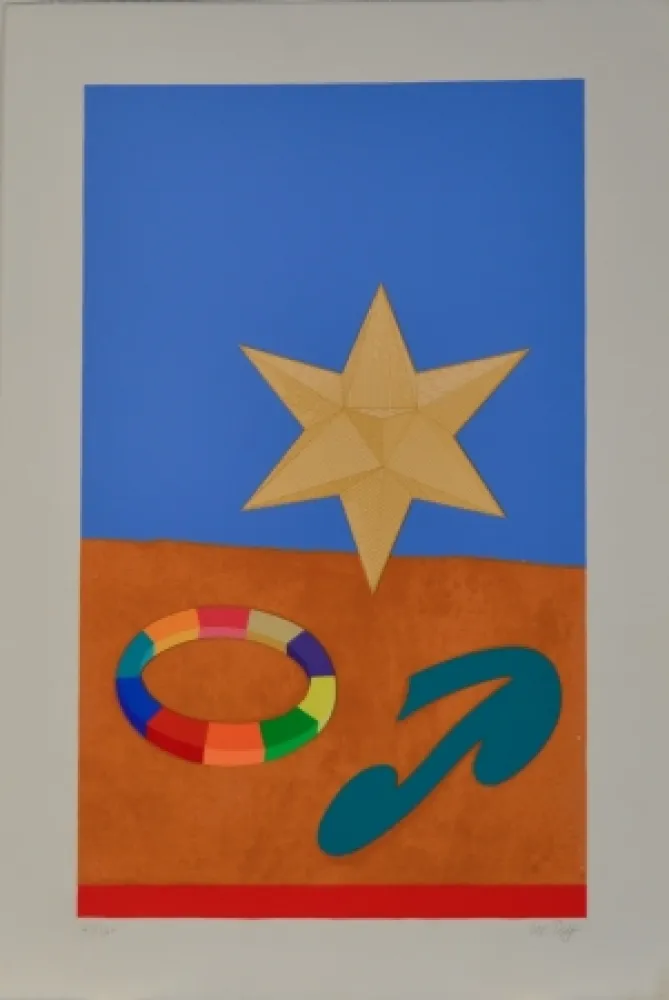 シルクスクリーン Del Pezzo - Stella