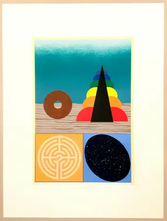 シルクスクリーン Del Pezzo - Vino fallacia filo solvitur