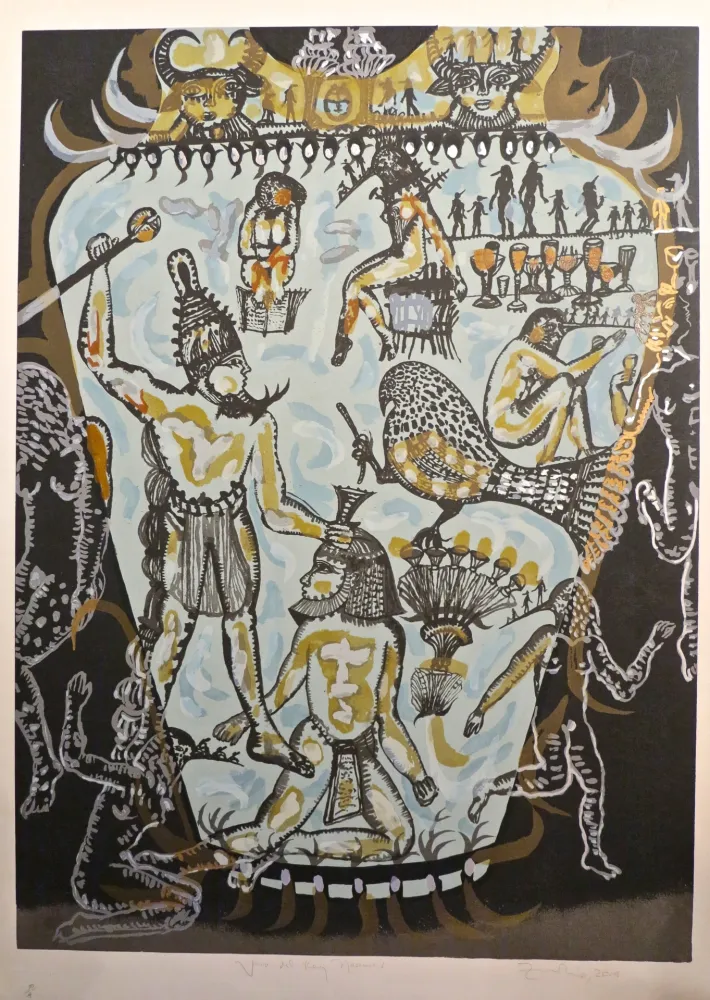 リトグラフ Del Rio - Vaso del rey