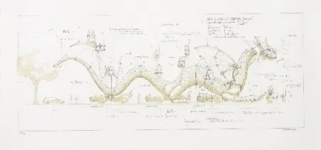 リトグラフ Delarozière - Le dragon