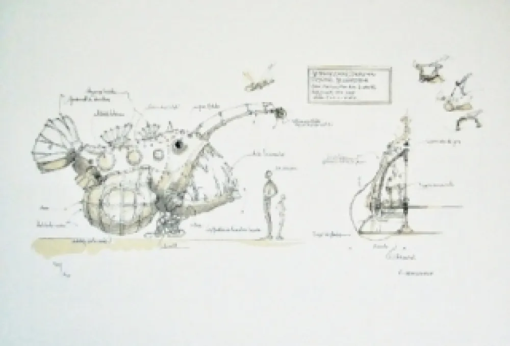 リトグラフ Delarozière - Luminaire des grands fonds