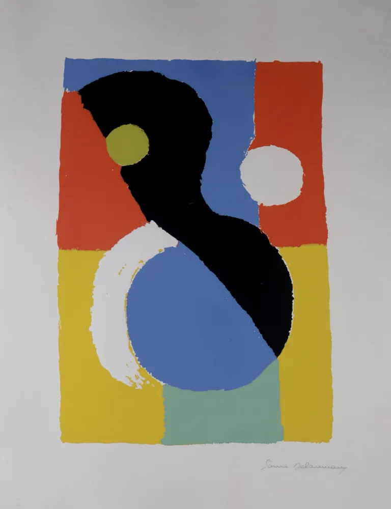 シルクスクリーン Delaunay - Composition, 1953 - Hand-signed 