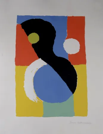 シルクスクリーン Delaunay - Composition, 1953 - Hand-signed 