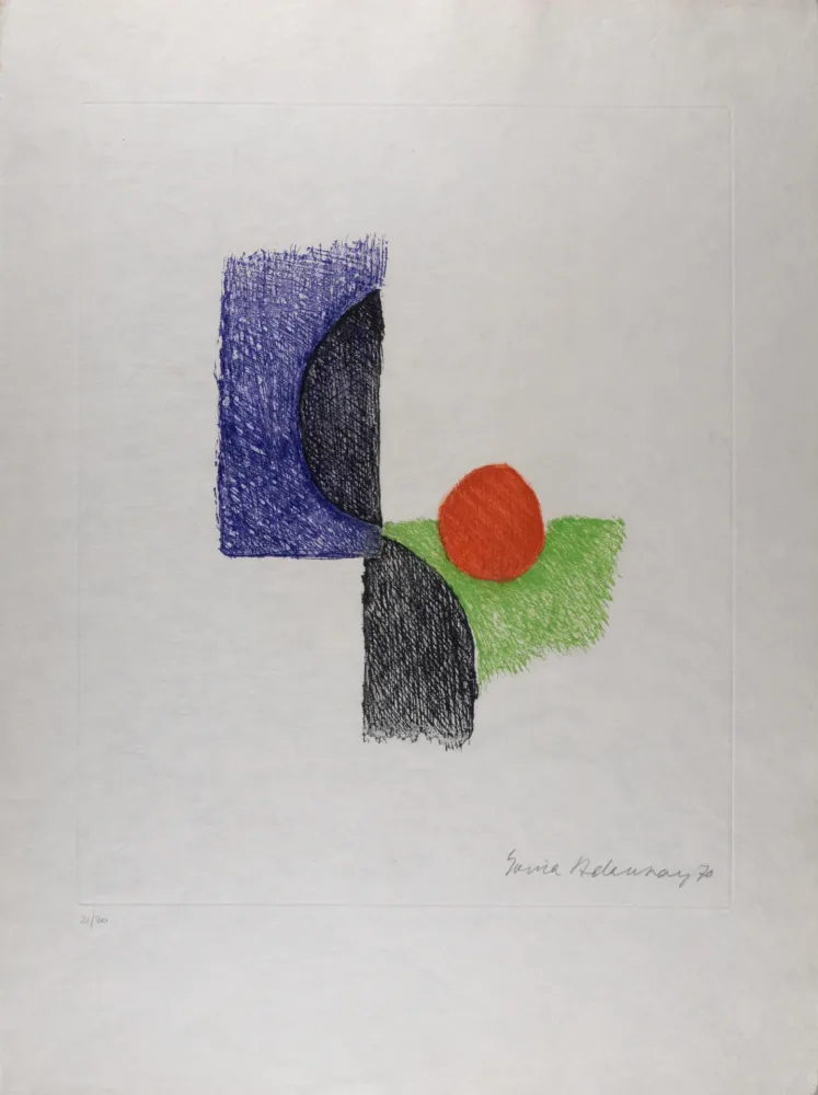 エッチング Delaunay - Composition, 1970 - Hand-signed
