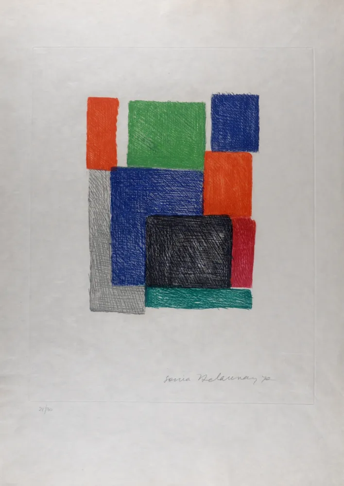 エッチング Delaunay - Composition, 1970 - Hand-signed