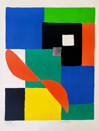 リトグラフ Delaunay - Hélice Rouge 