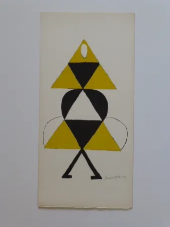 リトグラフ Delaunay - Projet de costume 