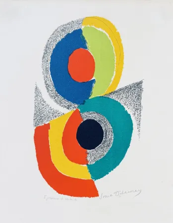 リトグラフ Delaunay - Rythme couleur, 1971