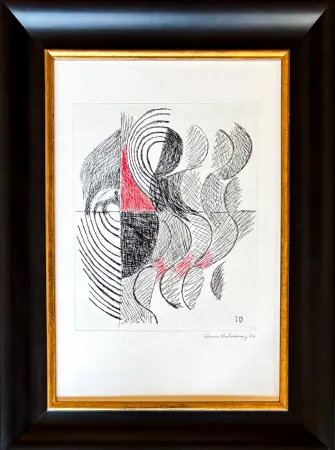彫版 Delaunay - Sonia Delaunay (1885-1979) - Composition - etching on paper - 1964