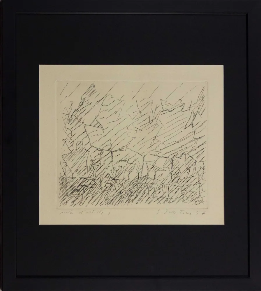 エッチング Della Torre - Alberi in Lombardia