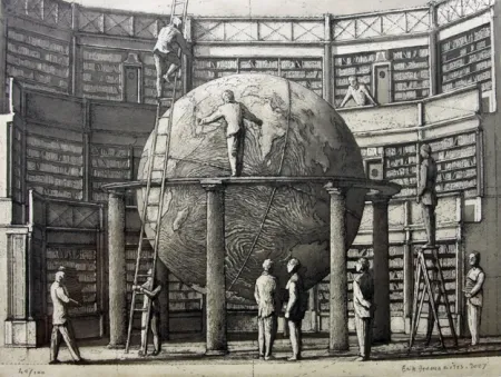 エッチングと　アクチアント Desmazières - Theatre de Geographie