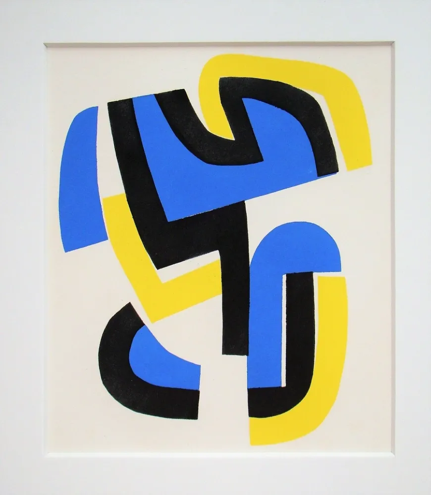 ステンシル Dewasne - Composition abstrait