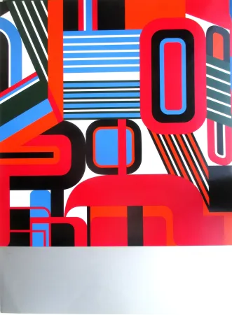 シルクスクリーン Dewasne - Composition II