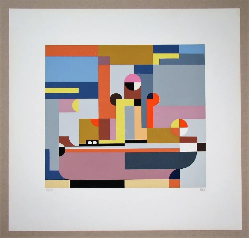 シルクスクリーン Dexel - Dampfschiff