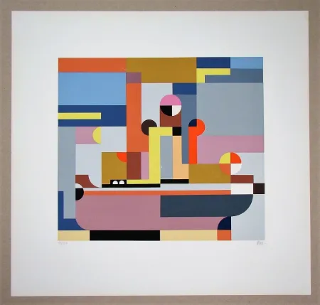 シルクスクリーン Dexel - Dampfschiff