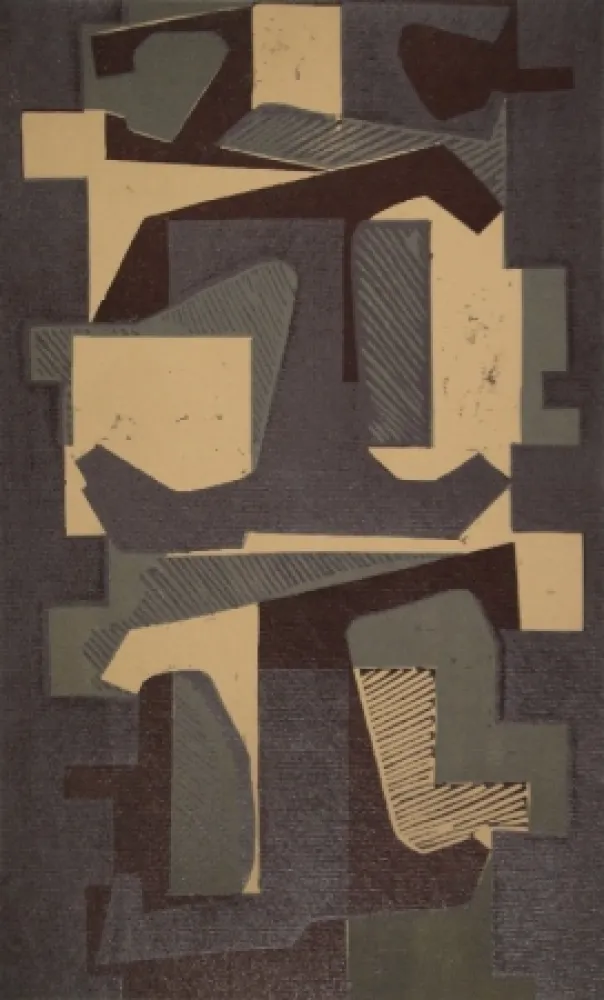 リノリウム彫版 Deyrolle - Untitled