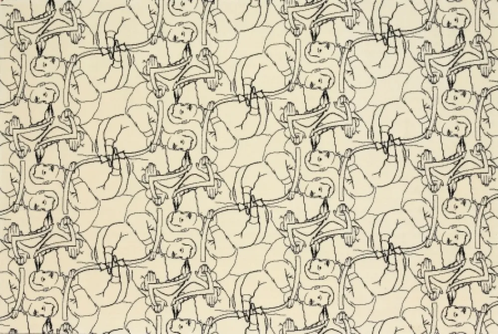 リトグラフ Dheedene - Octopus - White