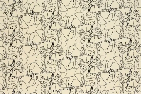 リトグラフ Dheedene - Octopus - White