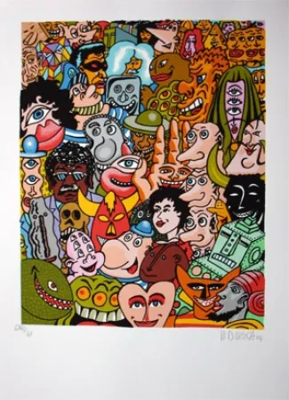 シルクスクリーン Di Rosa - 100 ans de l'Humanité