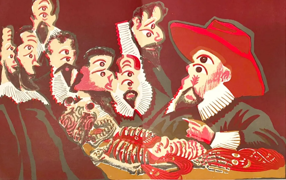 リトグラフ Di Rosa - Corps amoureux