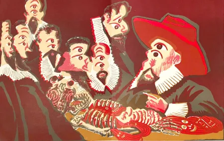 リトグラフ Di Rosa - Corps amoureux