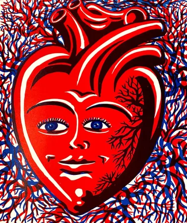 リトグラフ Di Rosa - Corps amoureux