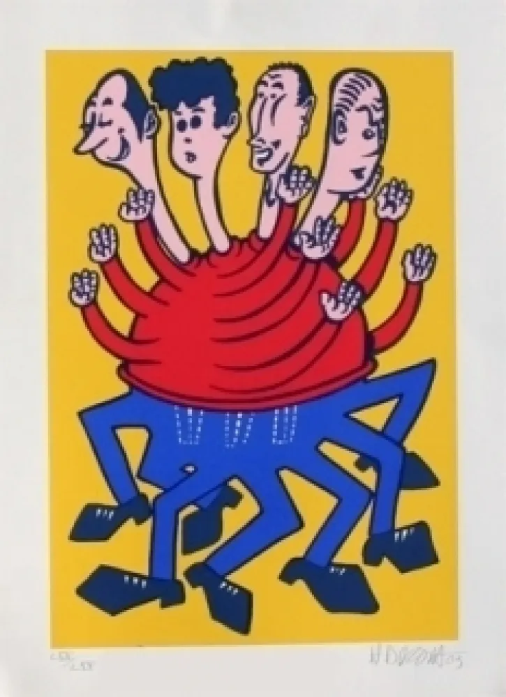 シルクスクリーン Di Rosa - Enfance