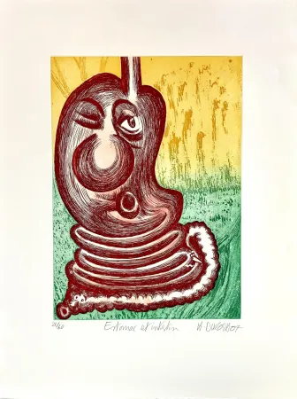 エッチング Di Rosa - Estomac et Intestin