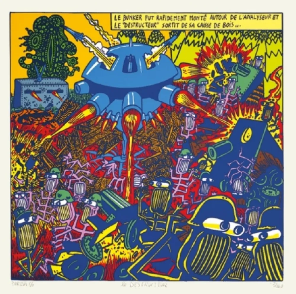 シルクスクリーン Di Rosa - Le destructeur