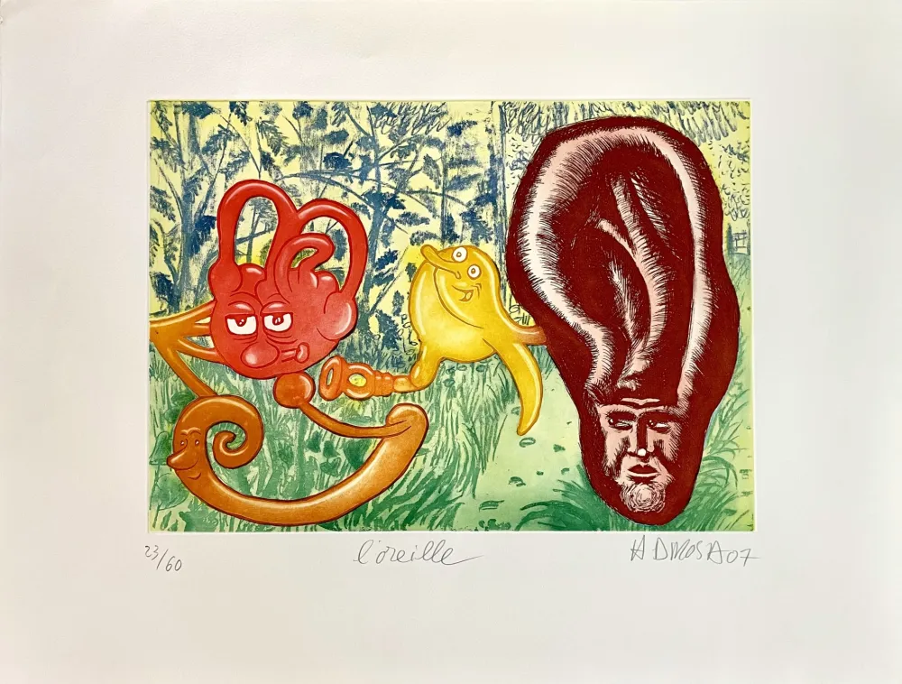 エッチング Di Rosa - L'oreille