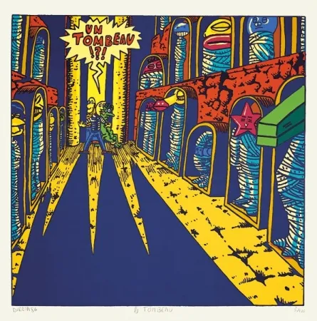 シルクスクリーン Di Rosa - Un tombeau