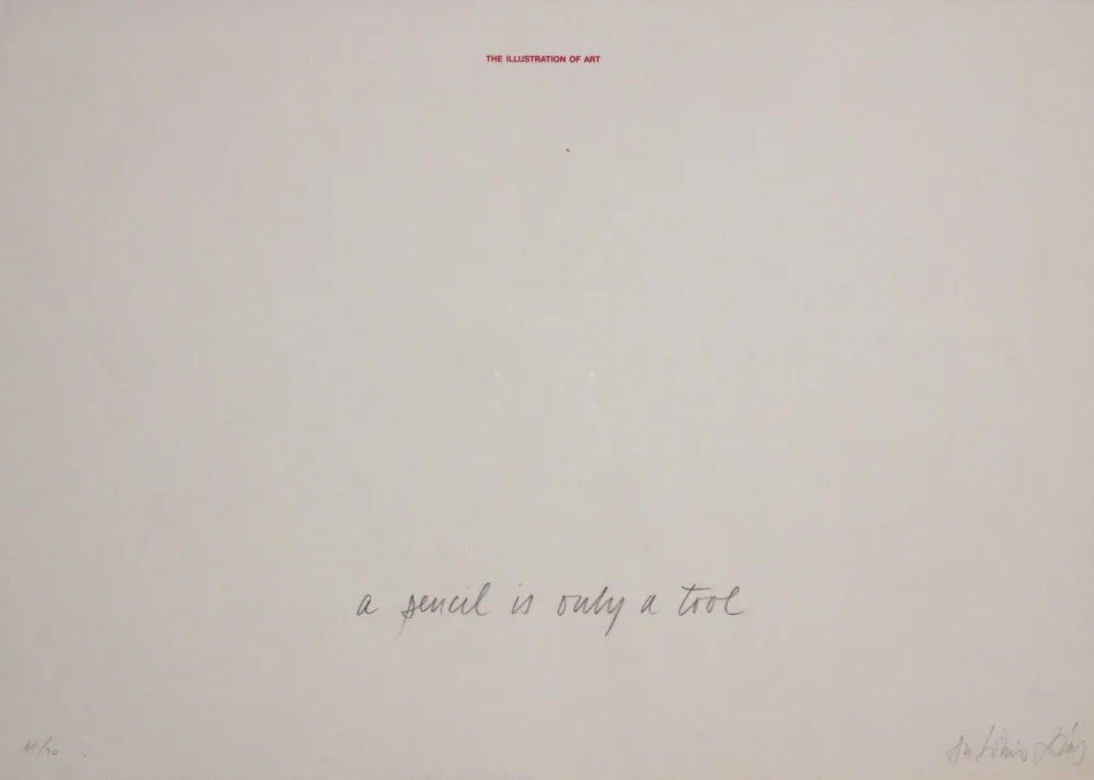 シルクスクリーン Dias - A pencil is a tool