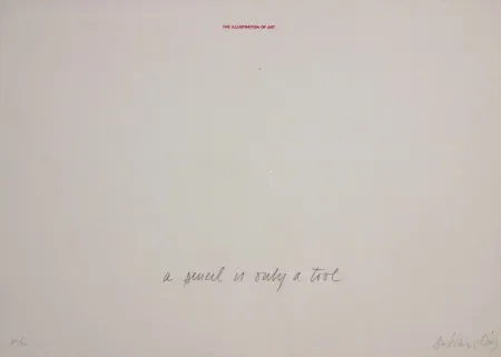 シルクスクリーン Dias - A pencil is a tool