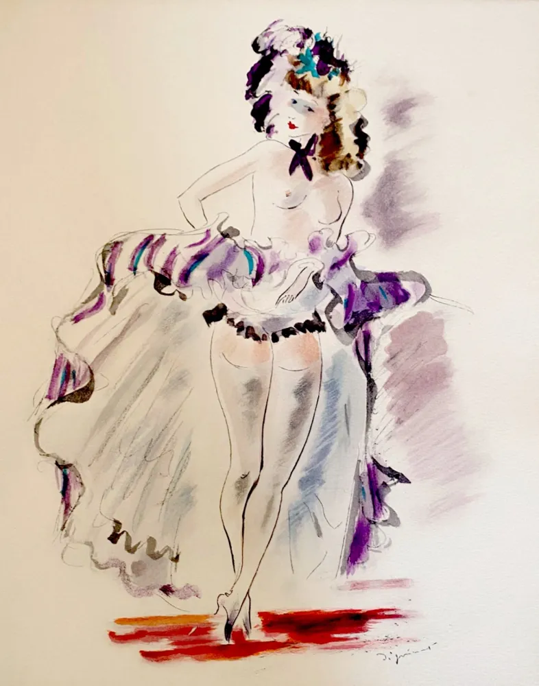 リトグラフ Dignimont - Avant l'entrée en scène