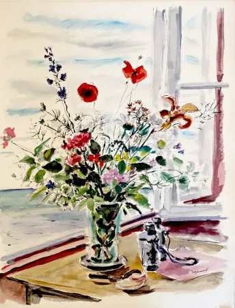 リトグラフ Dignimont - Fleurs des champs
