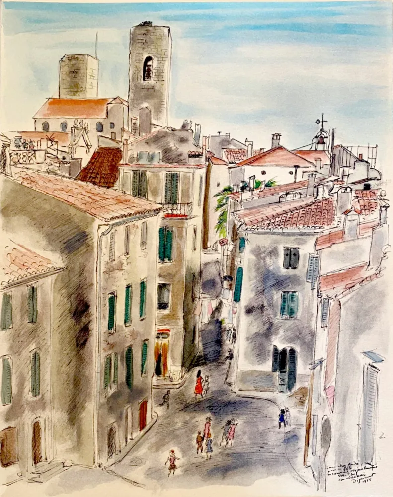 リトグラフ Dignimont - Souvenir du vieil Antibes