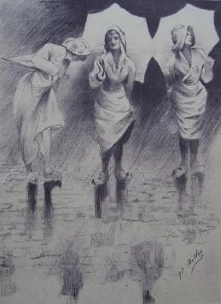 リトグラフ Dillon - Pluviôse / Rainy