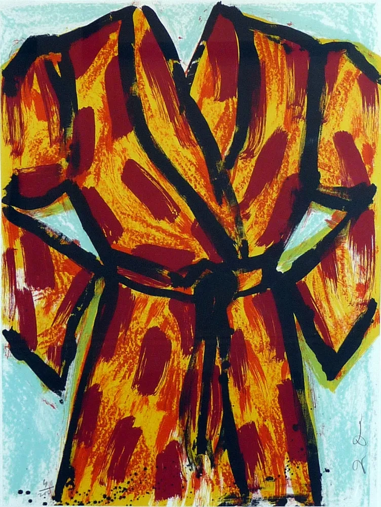 リトグラフ Dine - Black Ink Robe