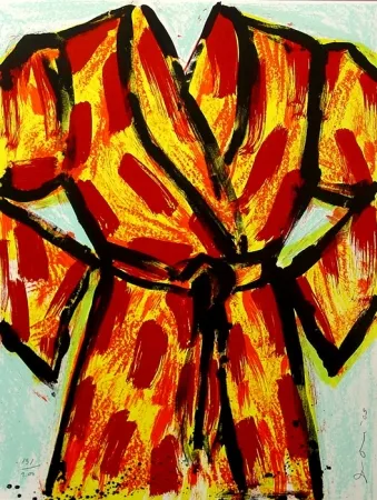 リトグラフ Dine - Black Ink Robe