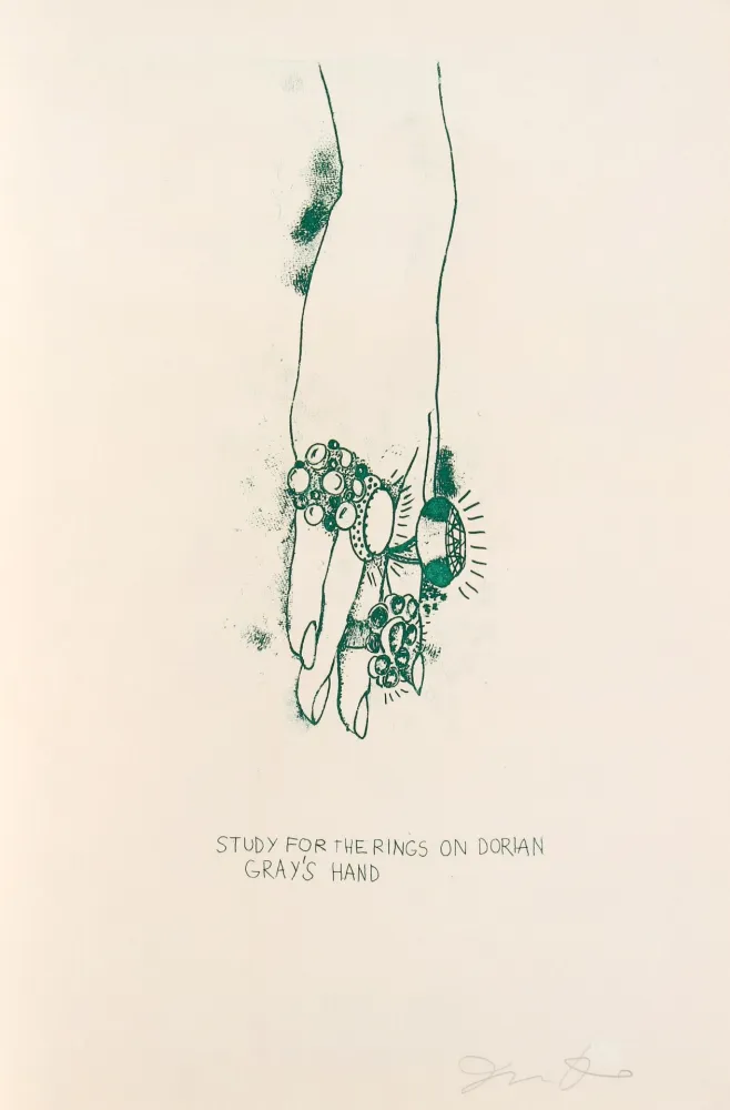 リトグラフ Dine - Study for the Rings on Dorian Gray's Hand