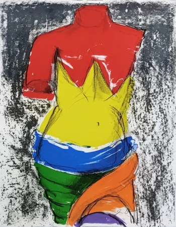 リトグラフ Dine - THE BATHER